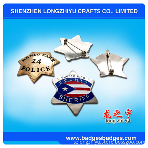 Military Star Sheriff Pin Badge (LZY-000399)